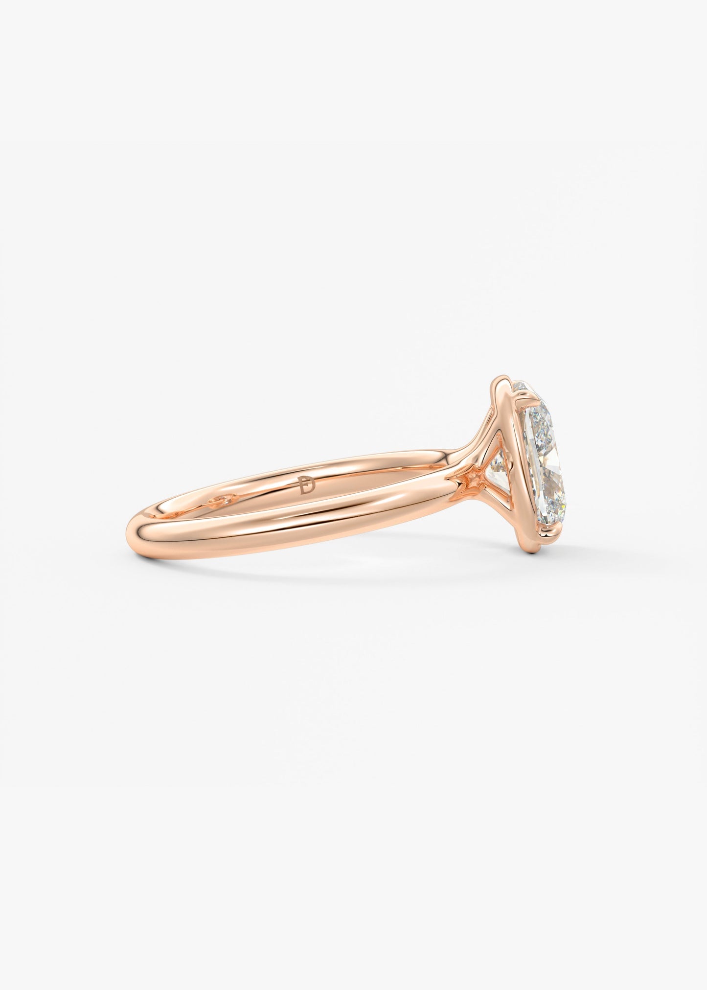 Oval Solitaire With Raised Basket Gallery Lab Grown Diamond Engagement Ring