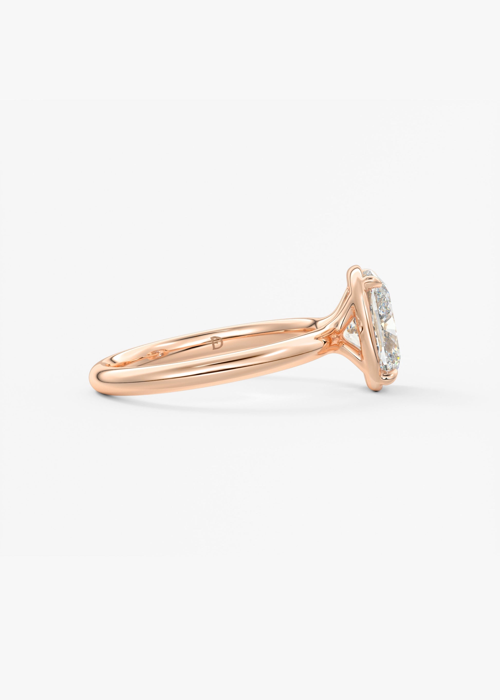 Oval Solitaire With Raised Basket Gallery Lab Grown Diamond Engagement Ring