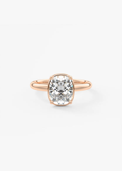 Oval Solitaire With Raised Basket Gallery Lab Grown Diamond Engagement Ring
