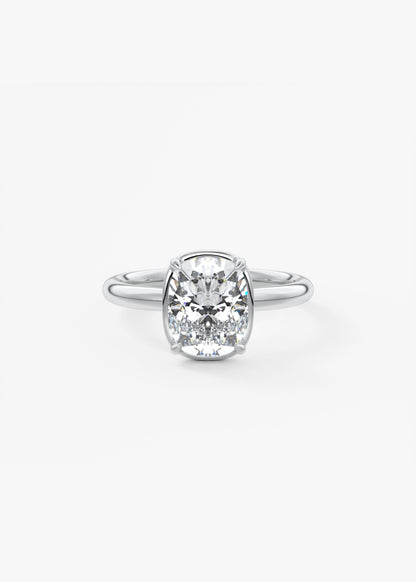 Oval Solitaire With Raised Basket Gallery Lab Grown Diamond Engagement Ring