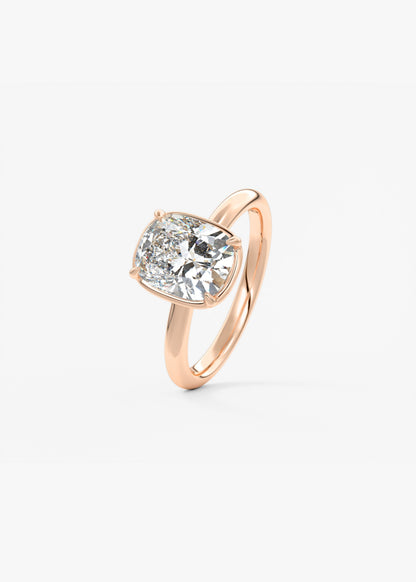 Oval Solitaire With Raised Basket Gallery Lab Grown Diamond Engagement Ring