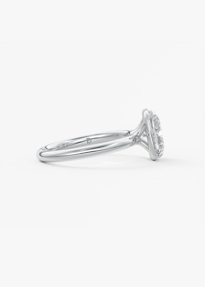 Oval Solitaire With Raised Basket Gallery Lab Grown Diamond Engagement Ring