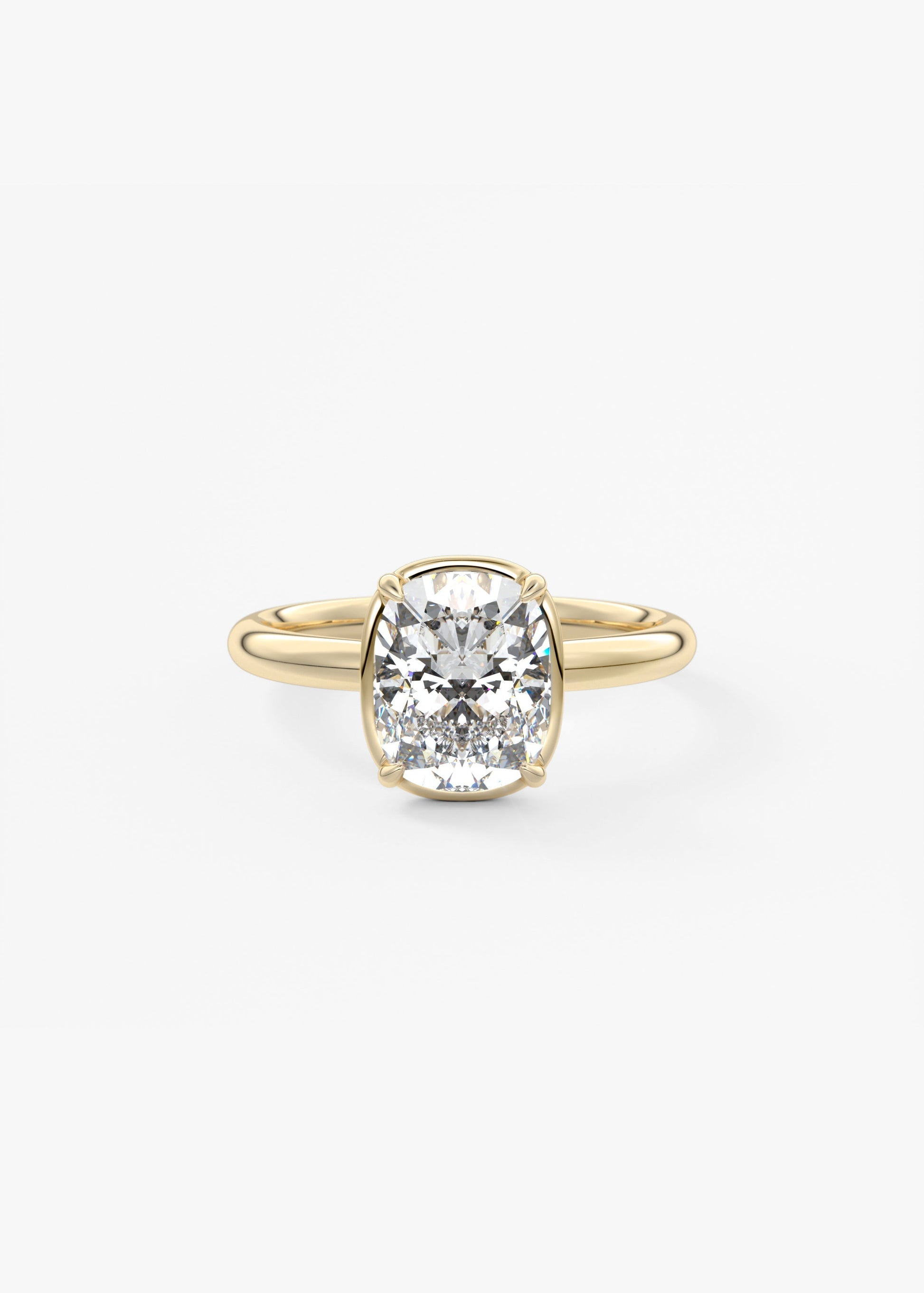 Oval Solitaire With Raised Basket Gallery Lab Grown Diamond Engagement Ring