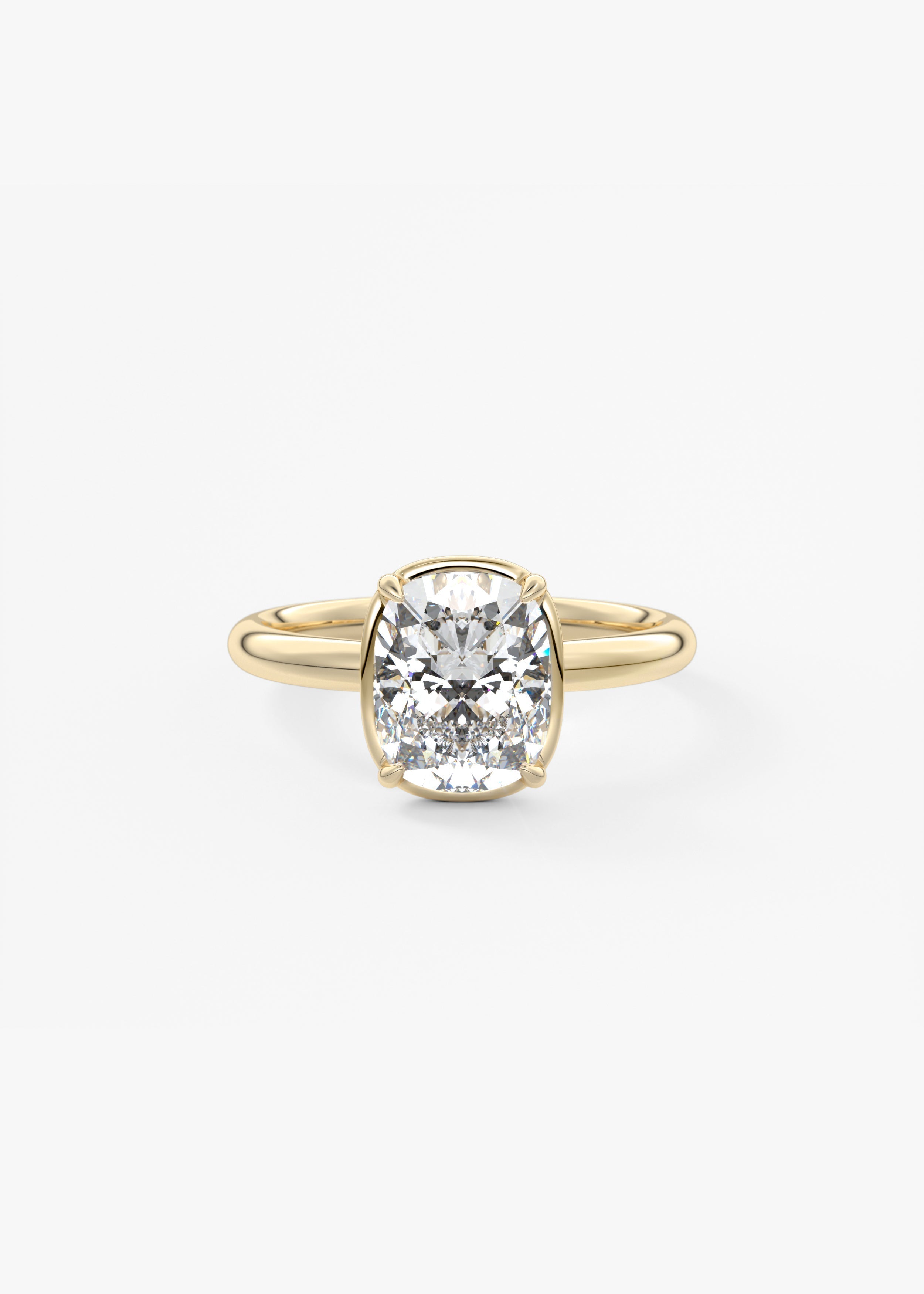 Oval Solitaire With Raised Basket Gallery Lab Grown Diamond Engagement Ring