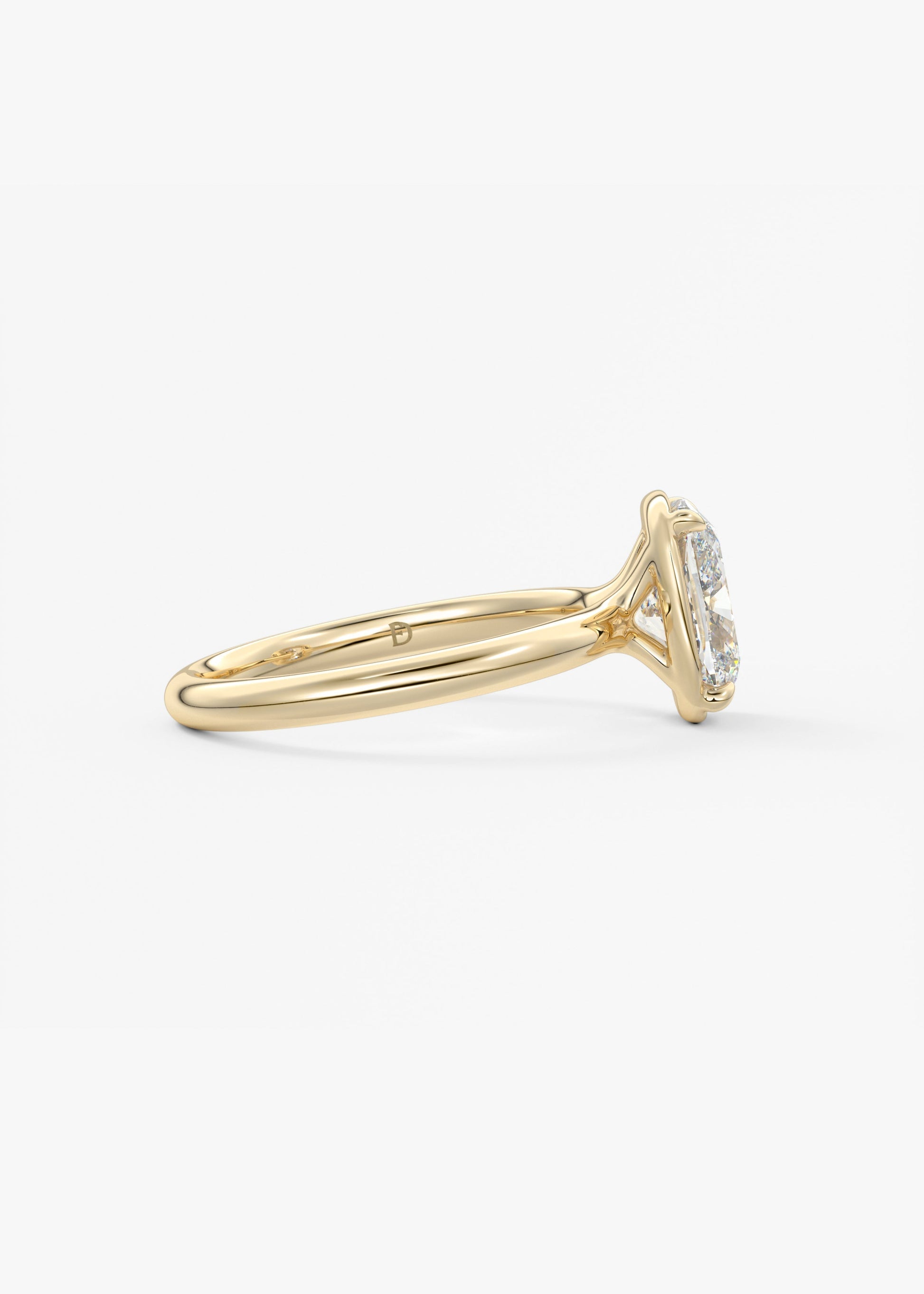 Oval Solitaire With Raised Basket Gallery Lab Grown Diamond Engagement Ring