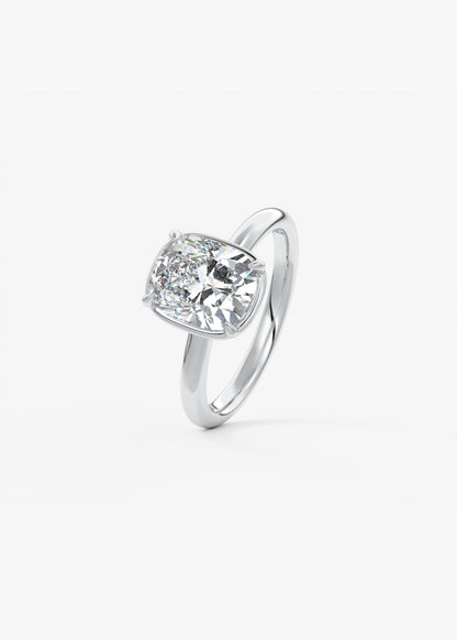 Oval Solitaire With Raised Basket Gallery Lab Grown Diamond Engagement Ring