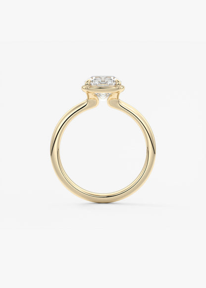 Oval Solitaire With Raised Basket Gallery Lab Grown Diamond Engagement Ring