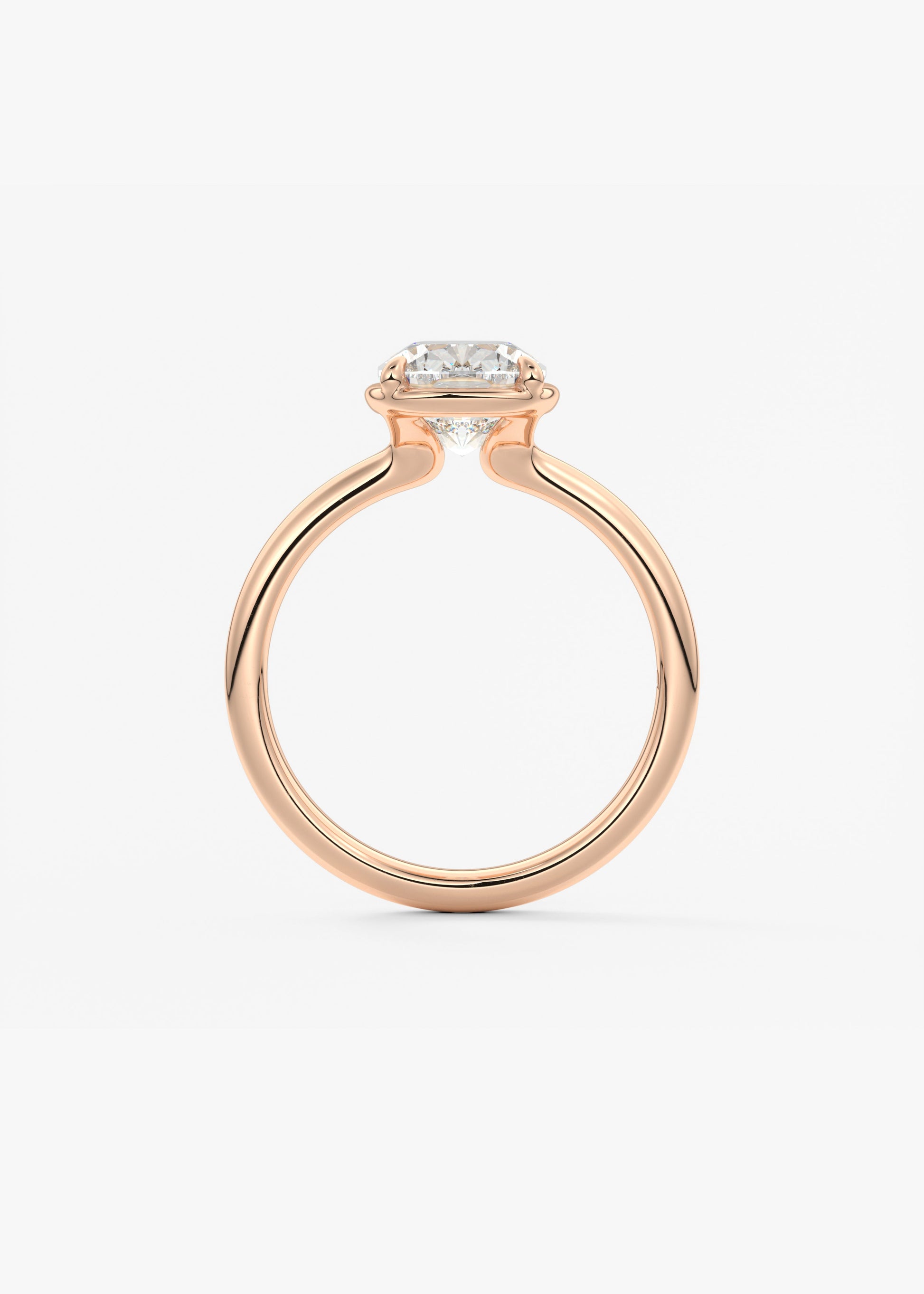 Oval Solitaire With Raised Basket Gallery Lab Grown Diamond Engagement Ring