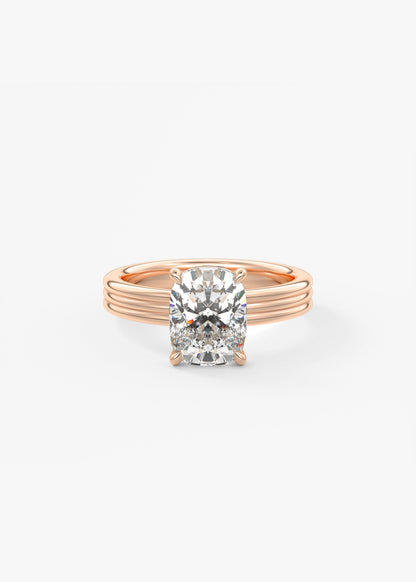 Oval Solitaire With Raised Basket Gallery Lab Grown Diamond Engagement Ring