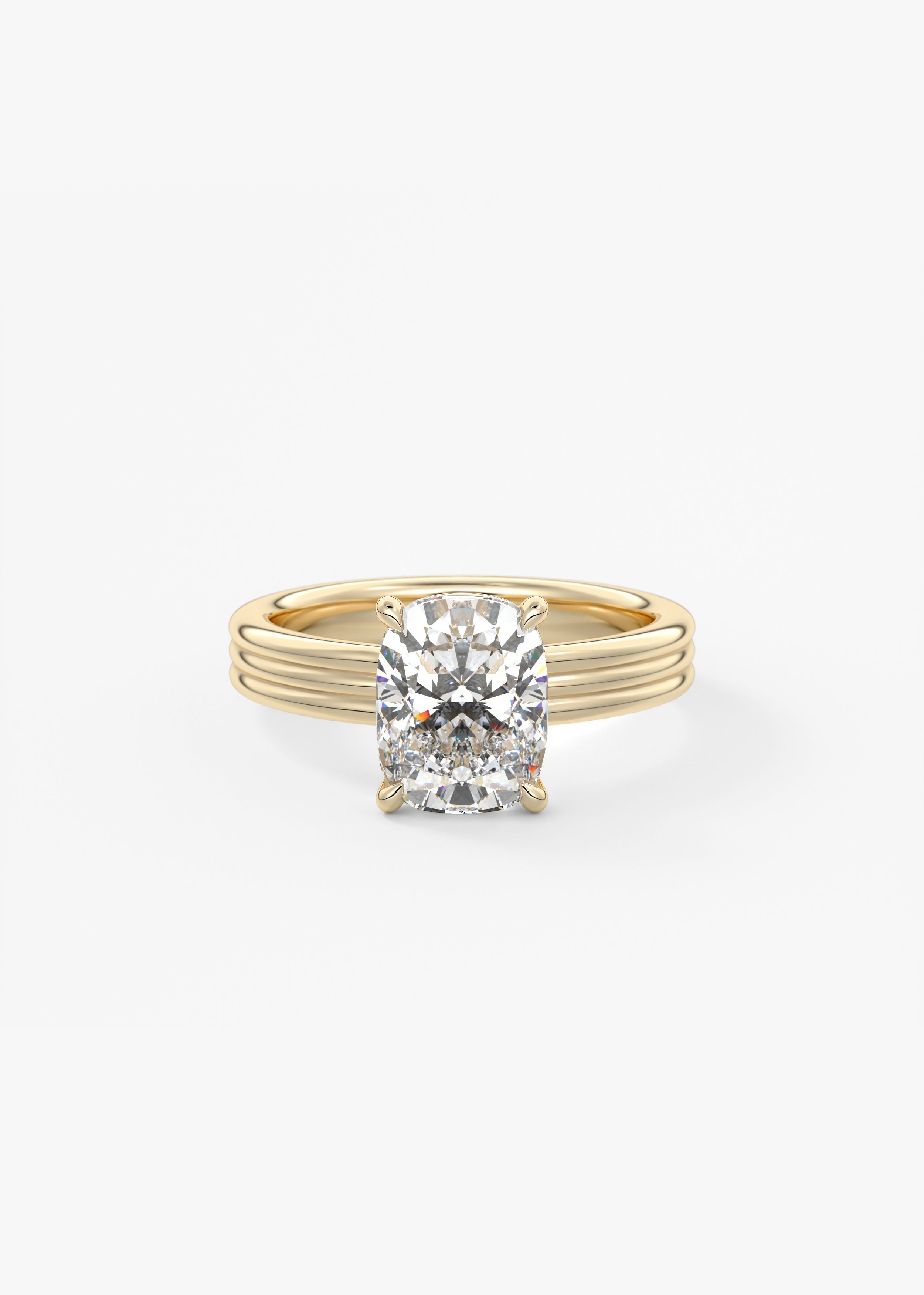 Oval Solitaire With Raised Basket Gallery Lab Grown Diamond Engagement Ring