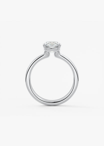 Oval Solitaire With Raised Basket Gallery Lab Grown Diamond Engagement Ring