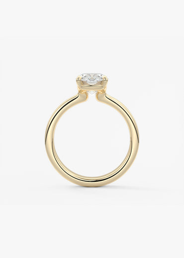 Oval Solitaire With Raised Basket Gallery Lab Grown Diamond Engagement Ring
