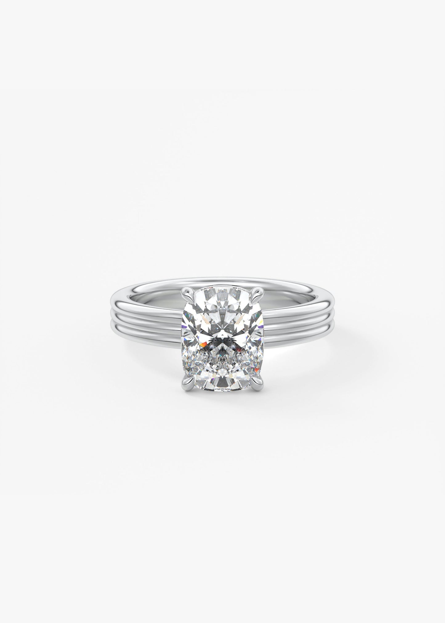 Oval Solitaire With Raised Basket Gallery Lab Grown Diamond Engagement Ring