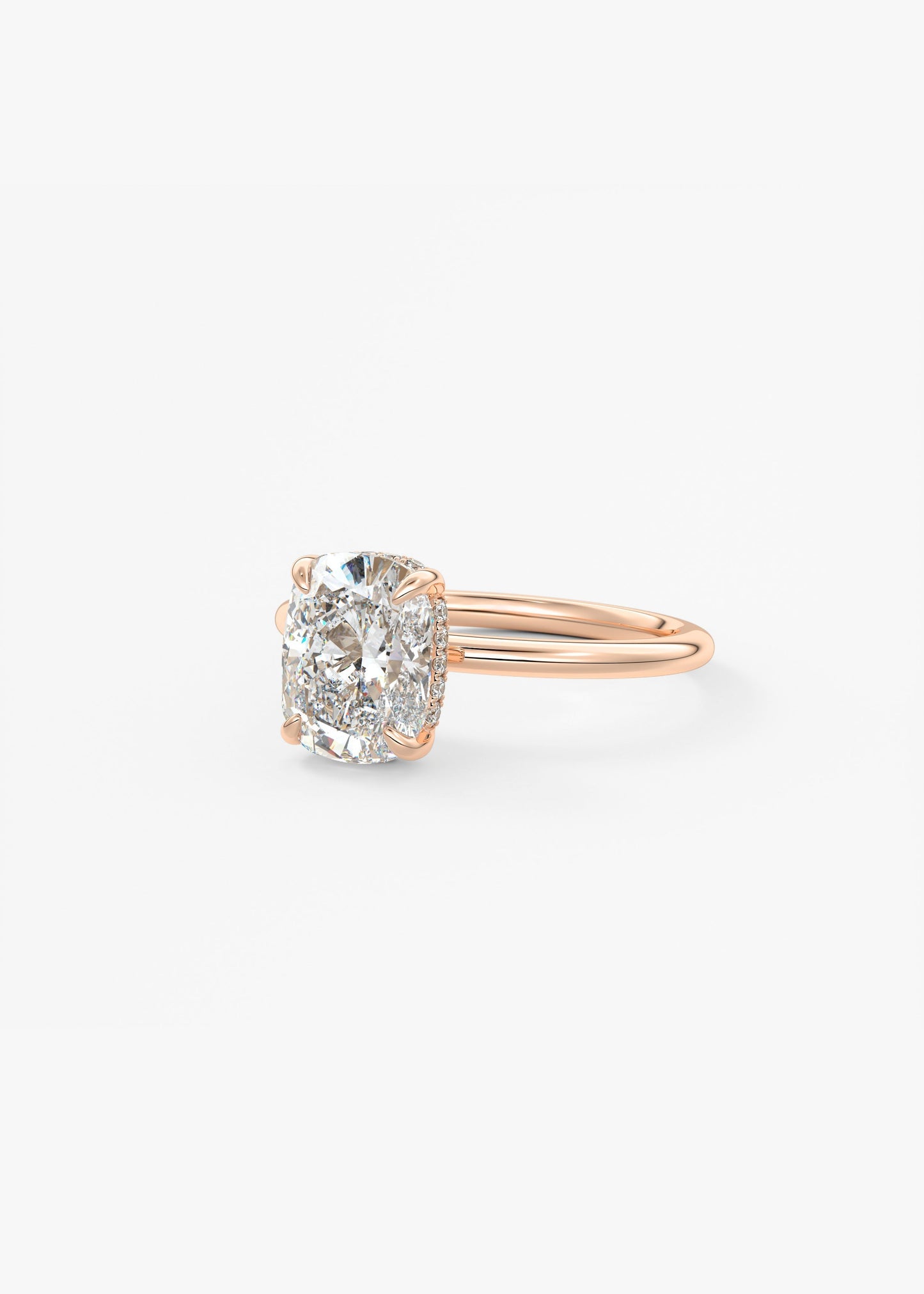 Oval Solitaire With Raised Basket Gallery Lab Grown Diamond Engagement Ring
