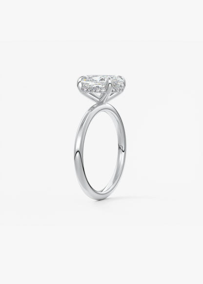 Oval Solitaire With Raised Basket Gallery Lab Grown Diamond Engagement Ring