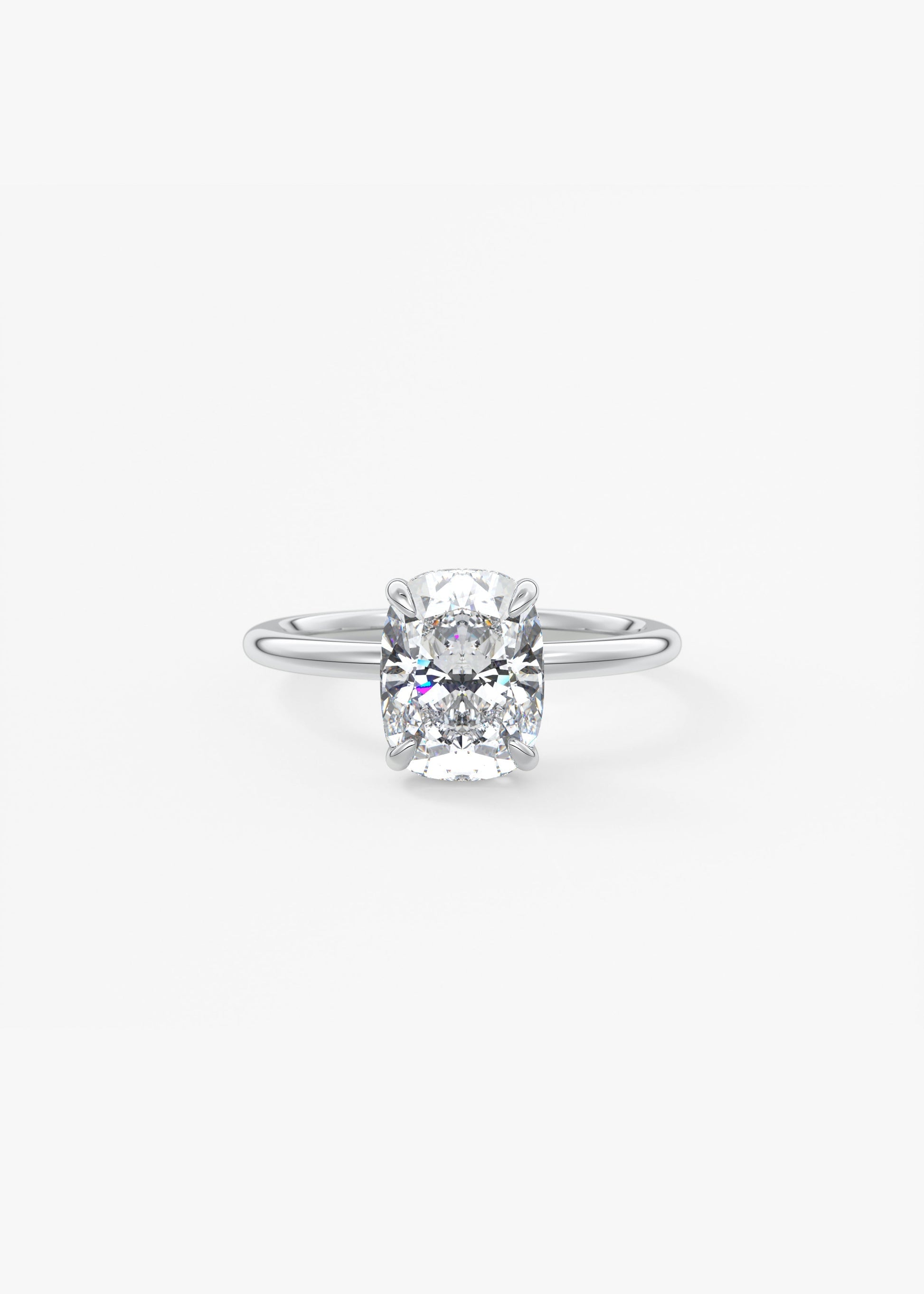Oval Solitaire With Raised Basket Gallery Lab Grown Diamond Engagement Ring