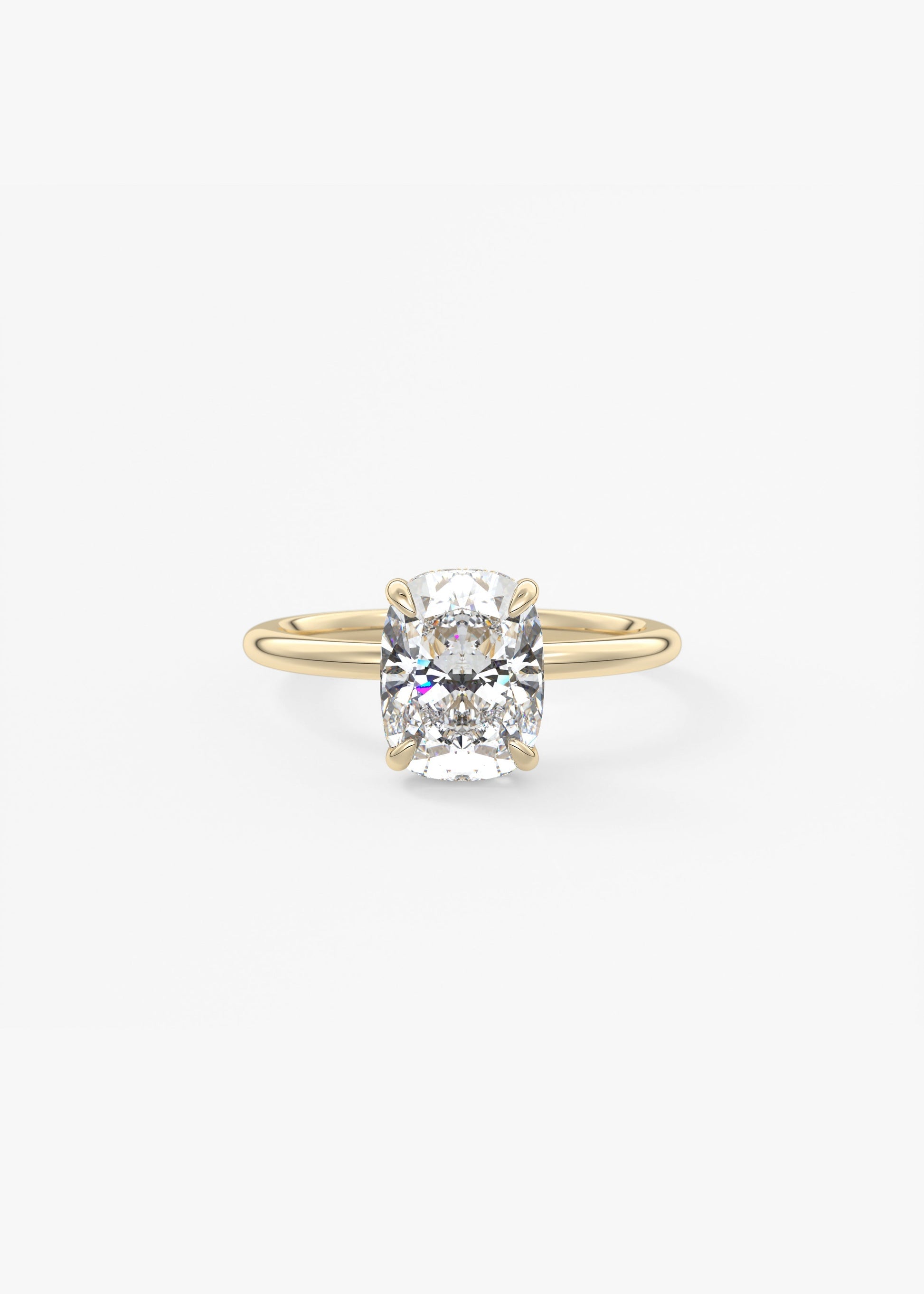 Oval Solitaire With Raised Basket Gallery Lab Grown Diamond Engagement Ring