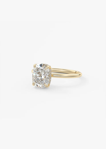 Oval Solitaire With Raised Basket Gallery Lab Grown Diamond Engagement Ring