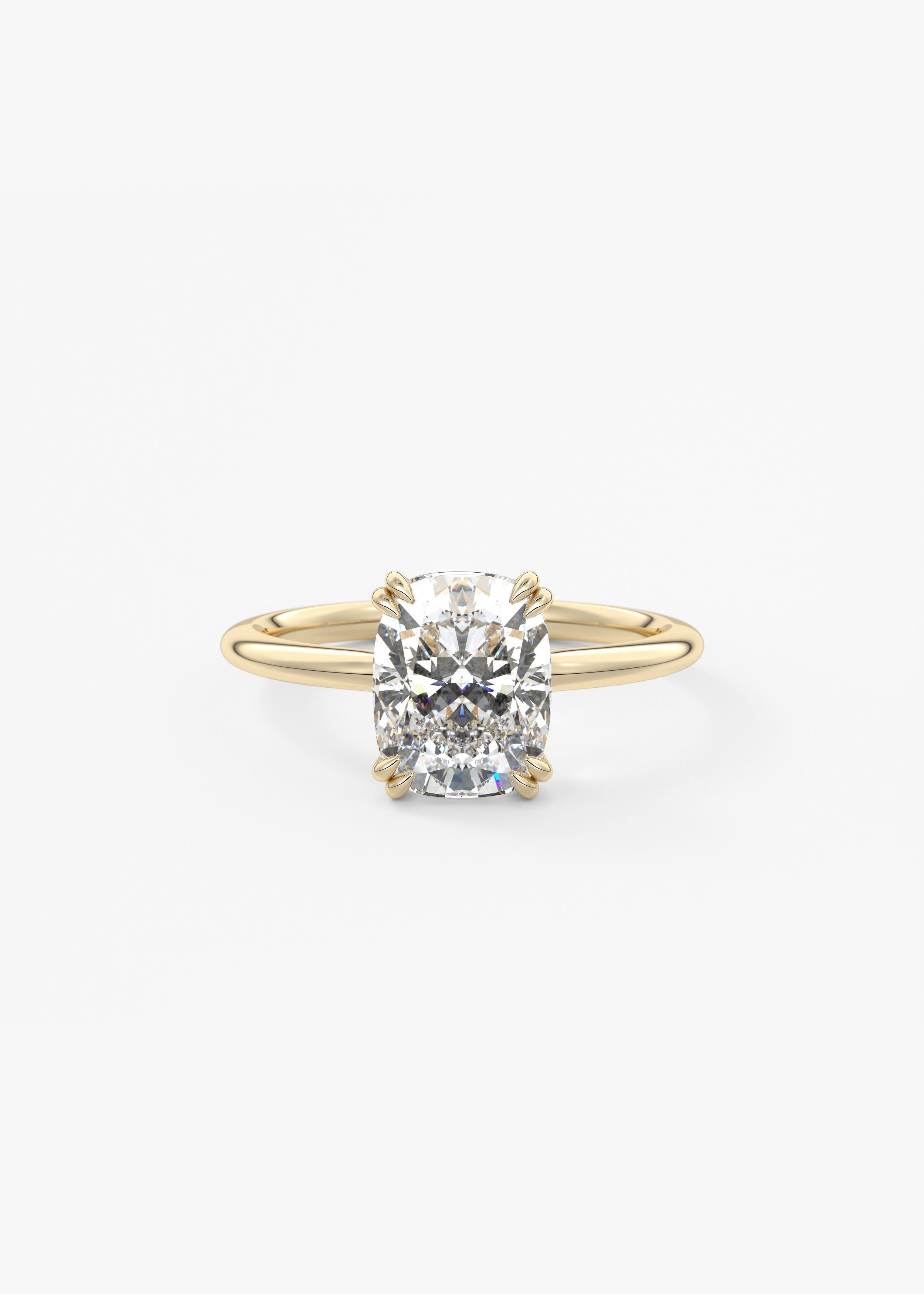 Oval Solitaire With Raised Basket Gallery Lab Grown Diamond Engagement Ring