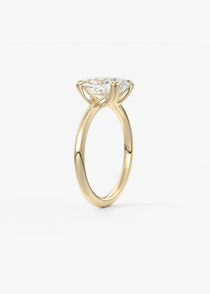 Oval Solitaire With Raised Basket Gallery Lab Grown Diamond Engagement Ring