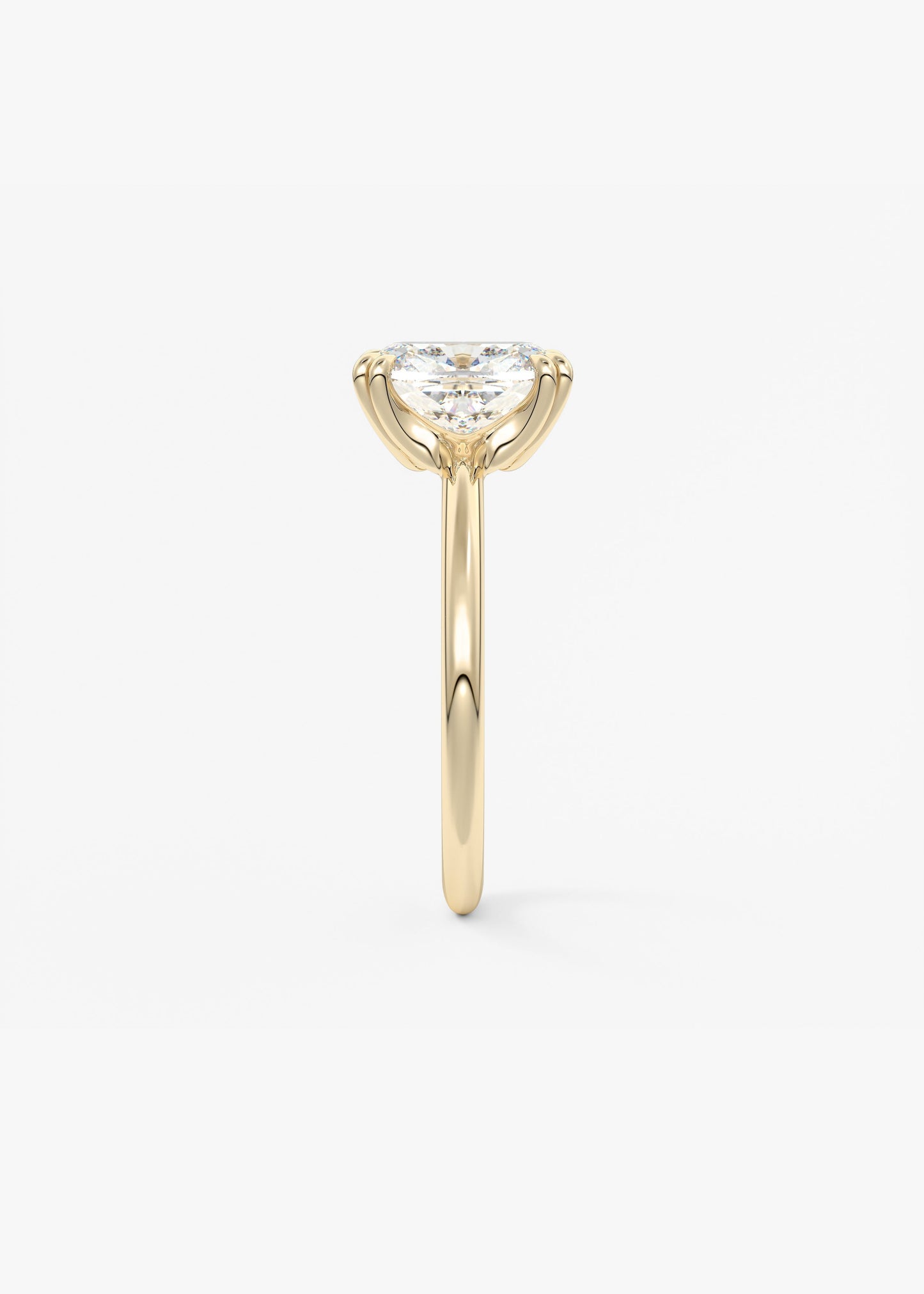 Oval Solitaire With Raised Basket Gallery Lab Grown Diamond Engagement Ring