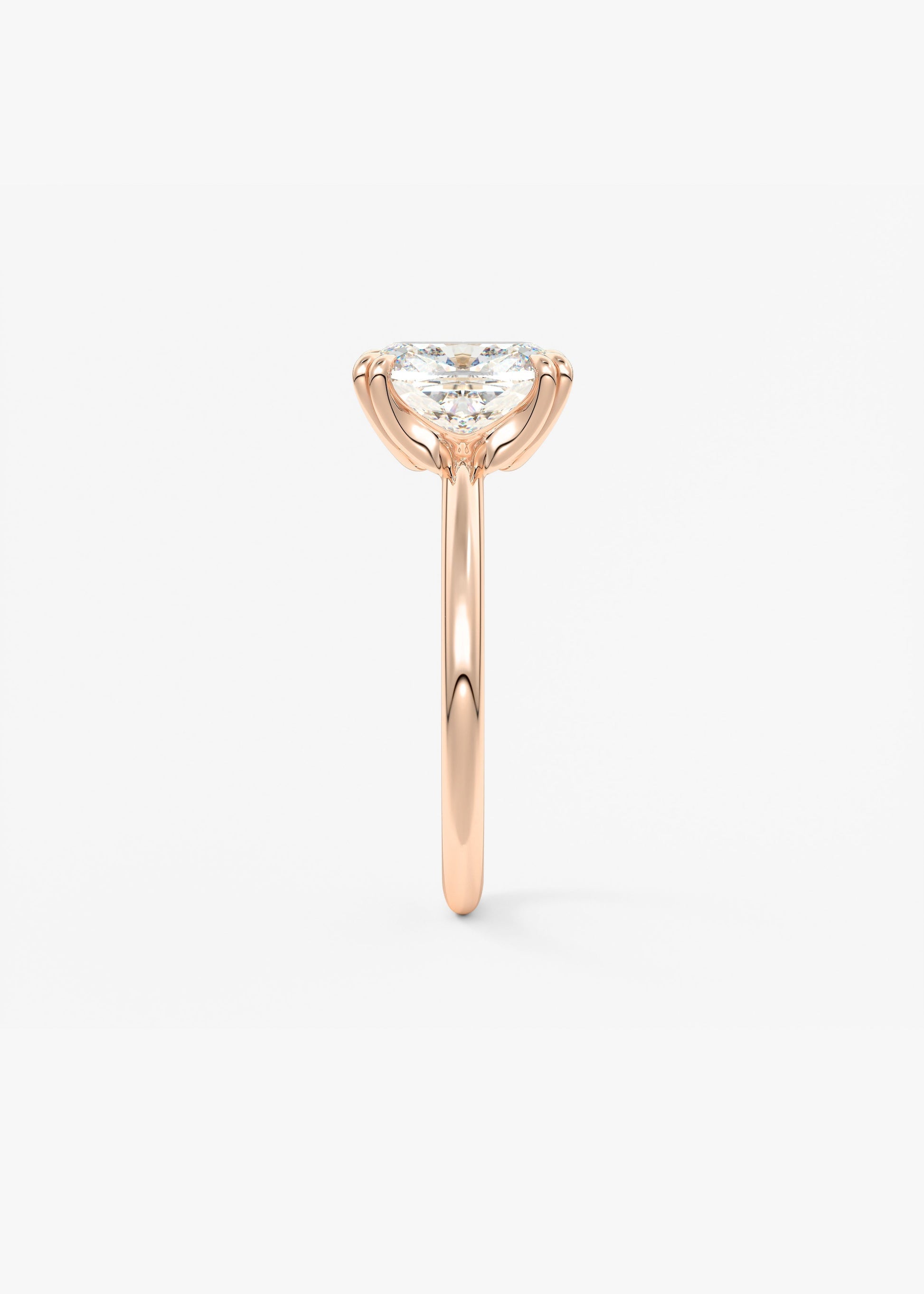Oval Solitaire With Raised Basket Gallery Lab Grown Diamond Engagement Ring