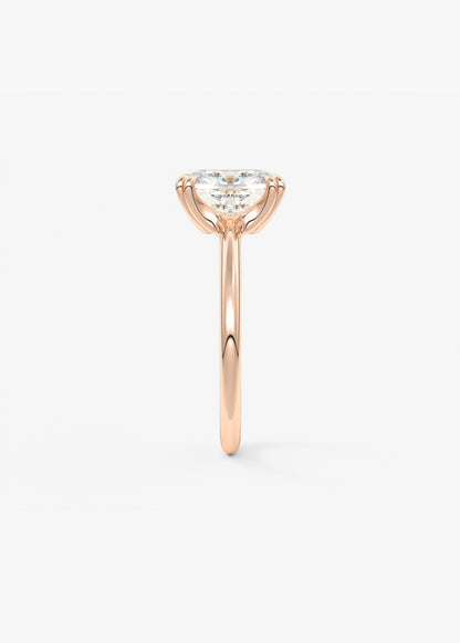 Oval Solitaire With Raised Basket Gallery Lab Grown Diamond Engagement Ring