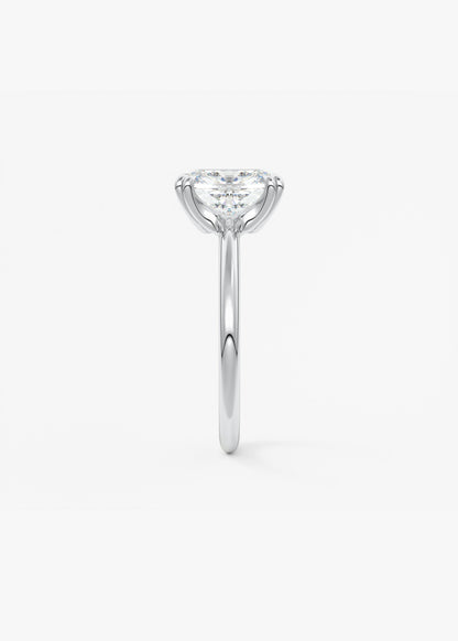 Oval Solitaire With Raised Basket Gallery Lab Grown Diamond Engagement Ring