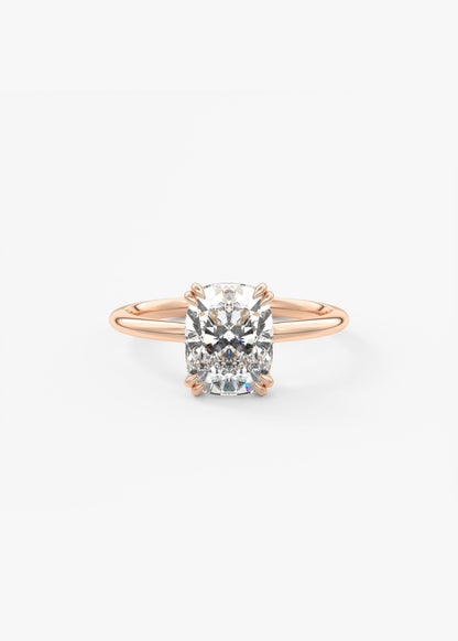 Oval Solitaire With Raised Basket Gallery Lab Grown Diamond Engagement Ring