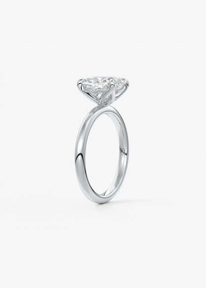 Oval Solitaire With Raised Basket Gallery Lab Grown Diamond Engagement Ring