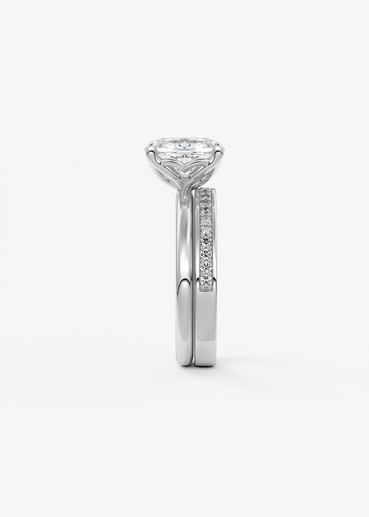 Oval Solitaire With Raised Basket Gallery Lab Grown Diamond Engagement Ring
