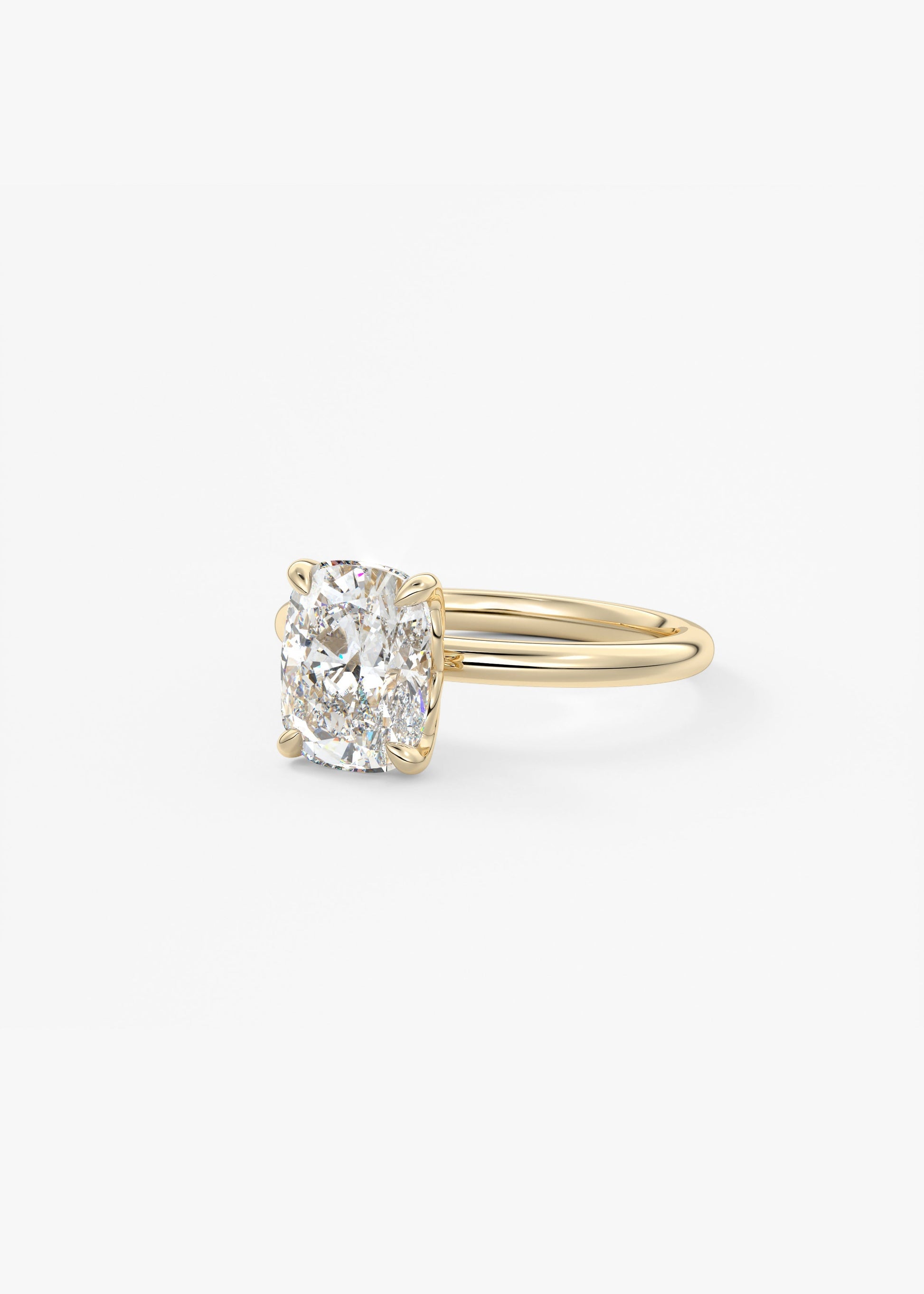 Oval Solitaire With Raised Basket Gallery Lab Grown Diamond Engagement Ring