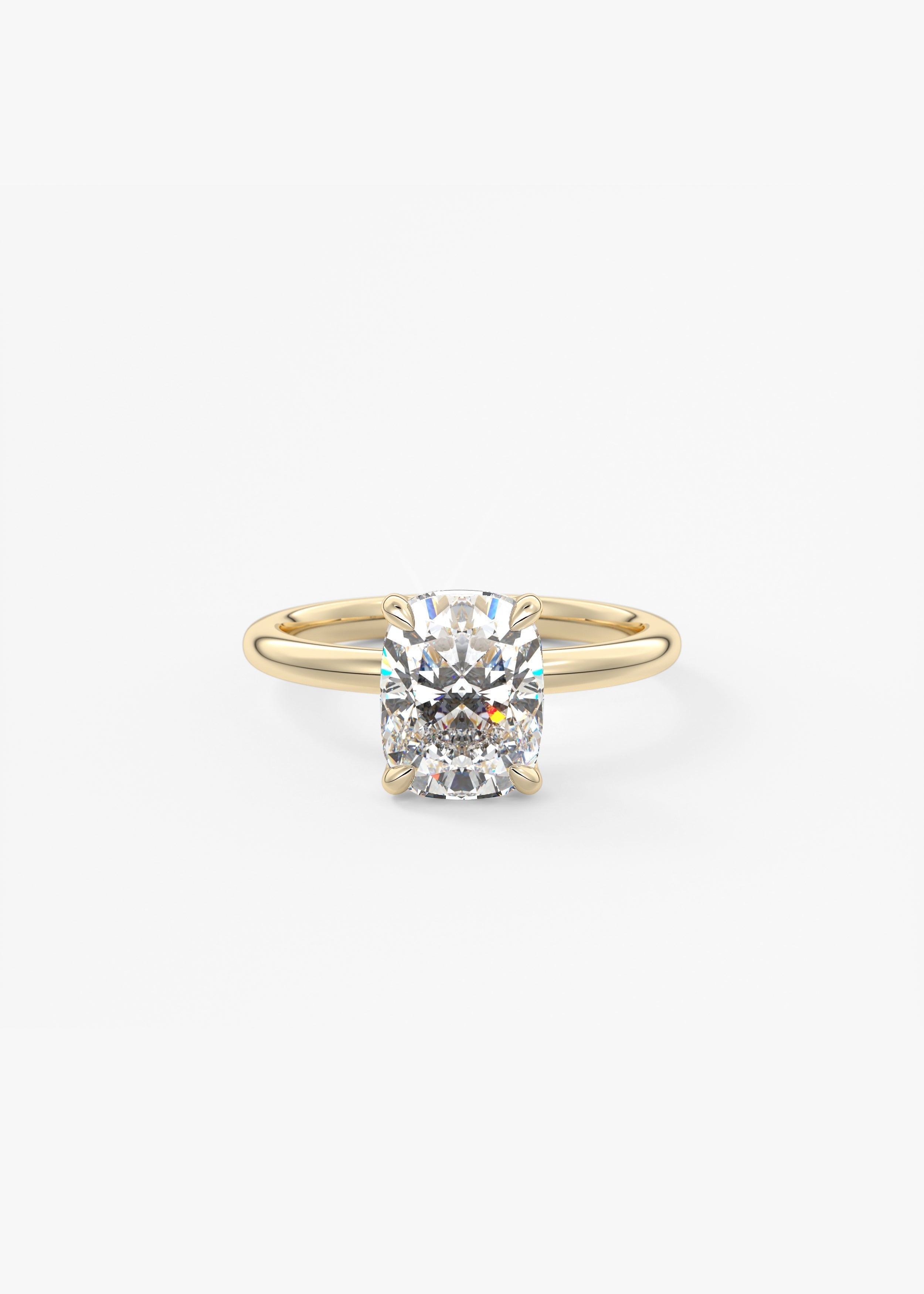 Oval Solitaire With Raised Basket Gallery Lab Grown Diamond Engagement Ring