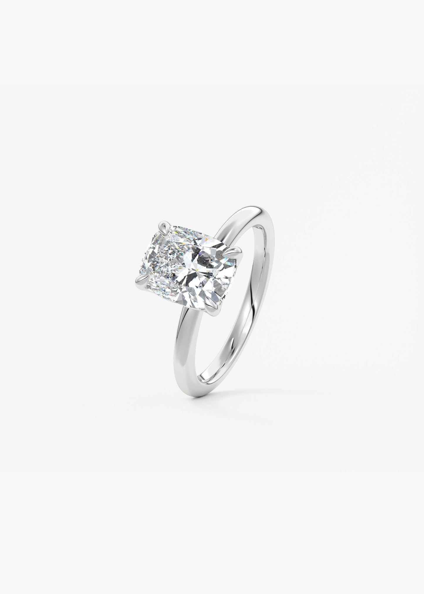 Oval Solitaire With Raised Basket Gallery Lab Grown Diamond Engagement Ring