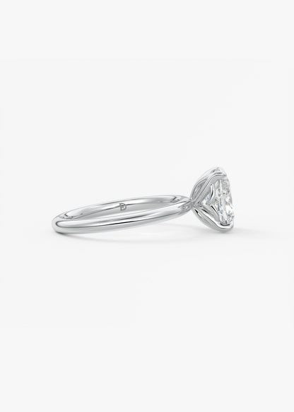 Oval Solitaire With Raised Basket Gallery Lab Grown Diamond Engagement Ring