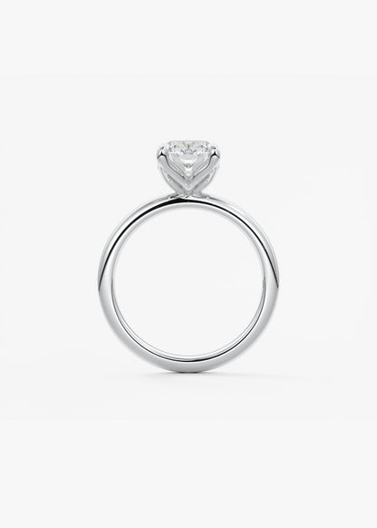 Oval Solitaire With Raised Basket Gallery Lab Grown Diamond Engagement Ring