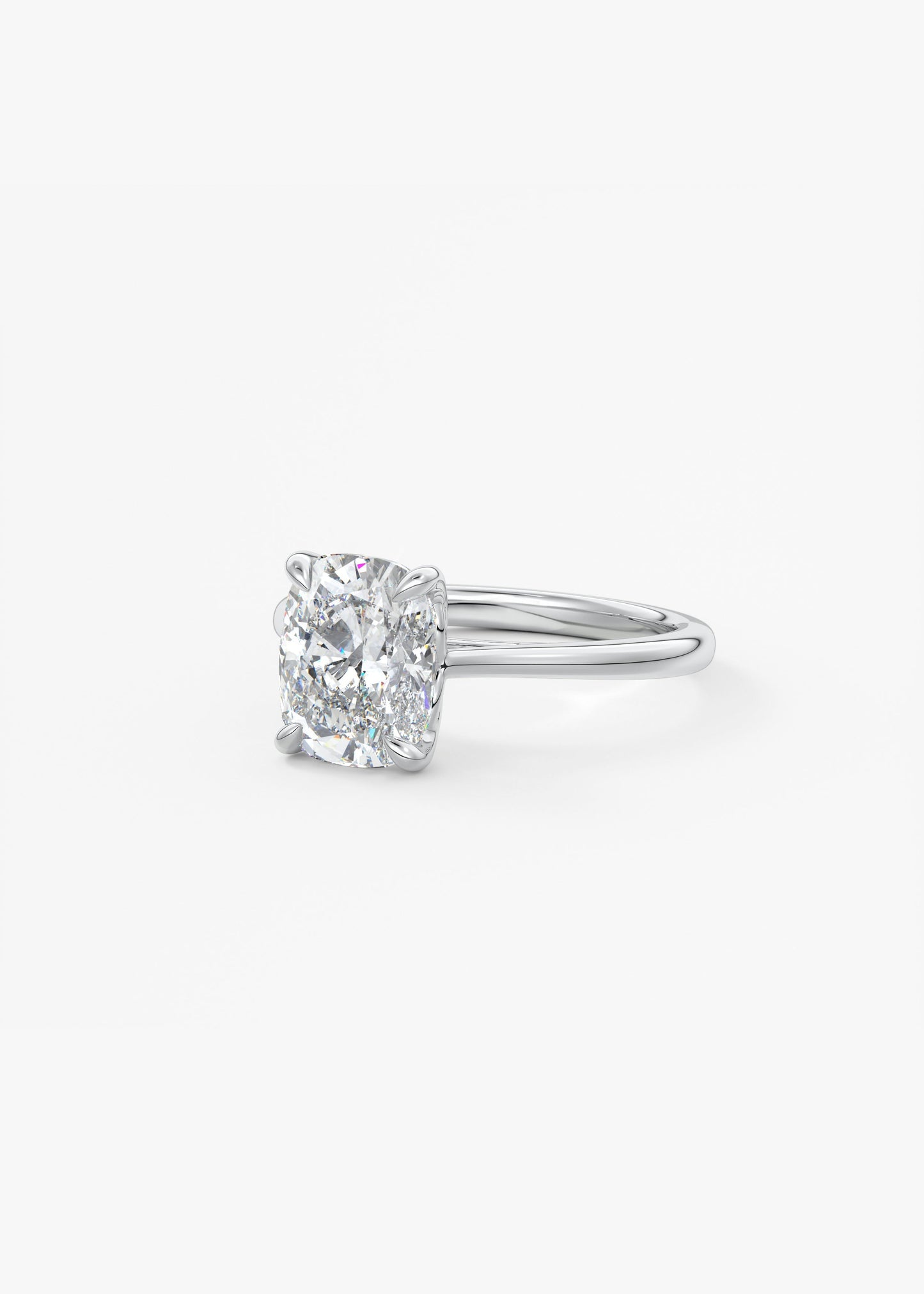 Oval Solitaire With Raised Basket Gallery Lab Grown Diamond Engagement Ring
