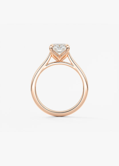Oval Solitaire With Raised Basket Gallery Lab Grown Diamond Engagement Ring