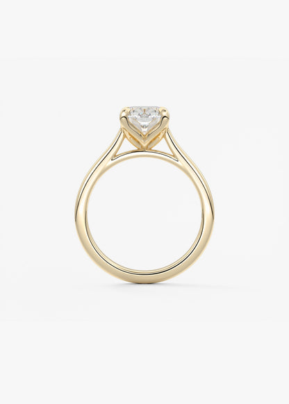 Oval Solitaire With Raised Basket Gallery Lab Grown Diamond Engagement Ring