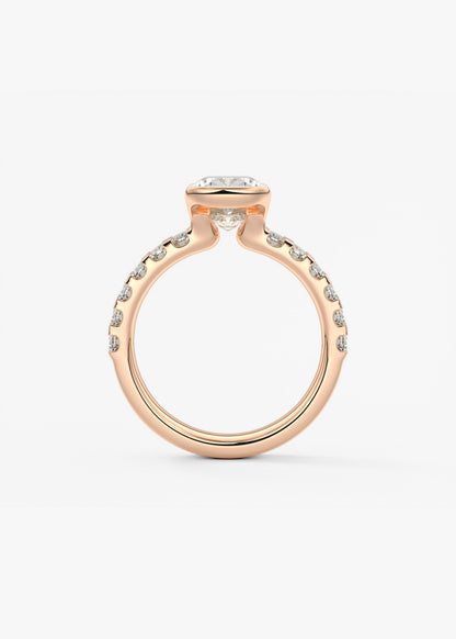 Oval Solitaire With Raised Basket Gallery Lab Grown Diamond Engagement Ring