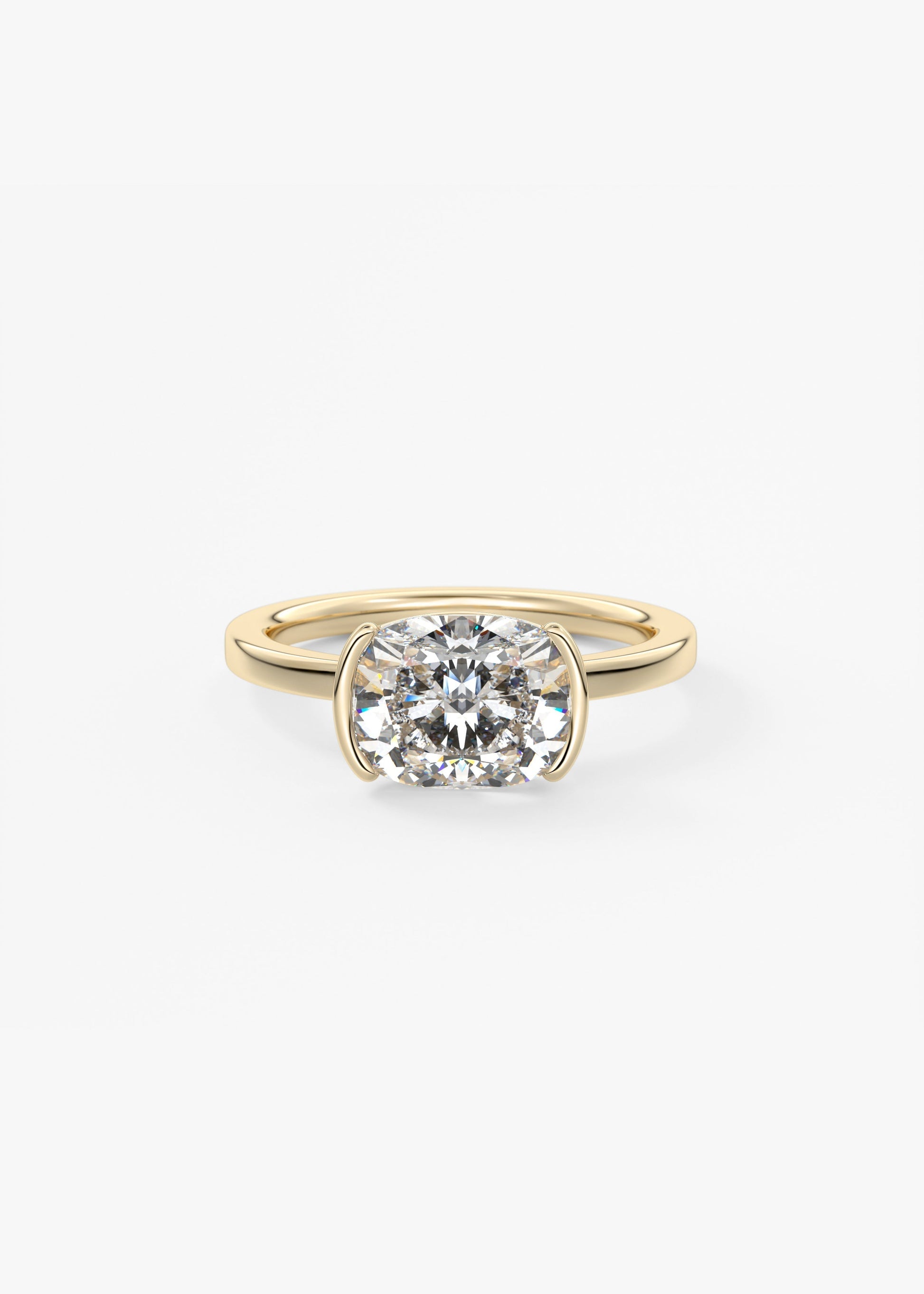 Oval Solitaire With Raised Basket Gallery Lab Grown Diamond Engagement Ring