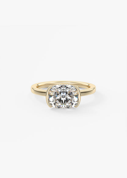 Oval Solitaire With Raised Basket Gallery Lab Grown Diamond Engagement Ring