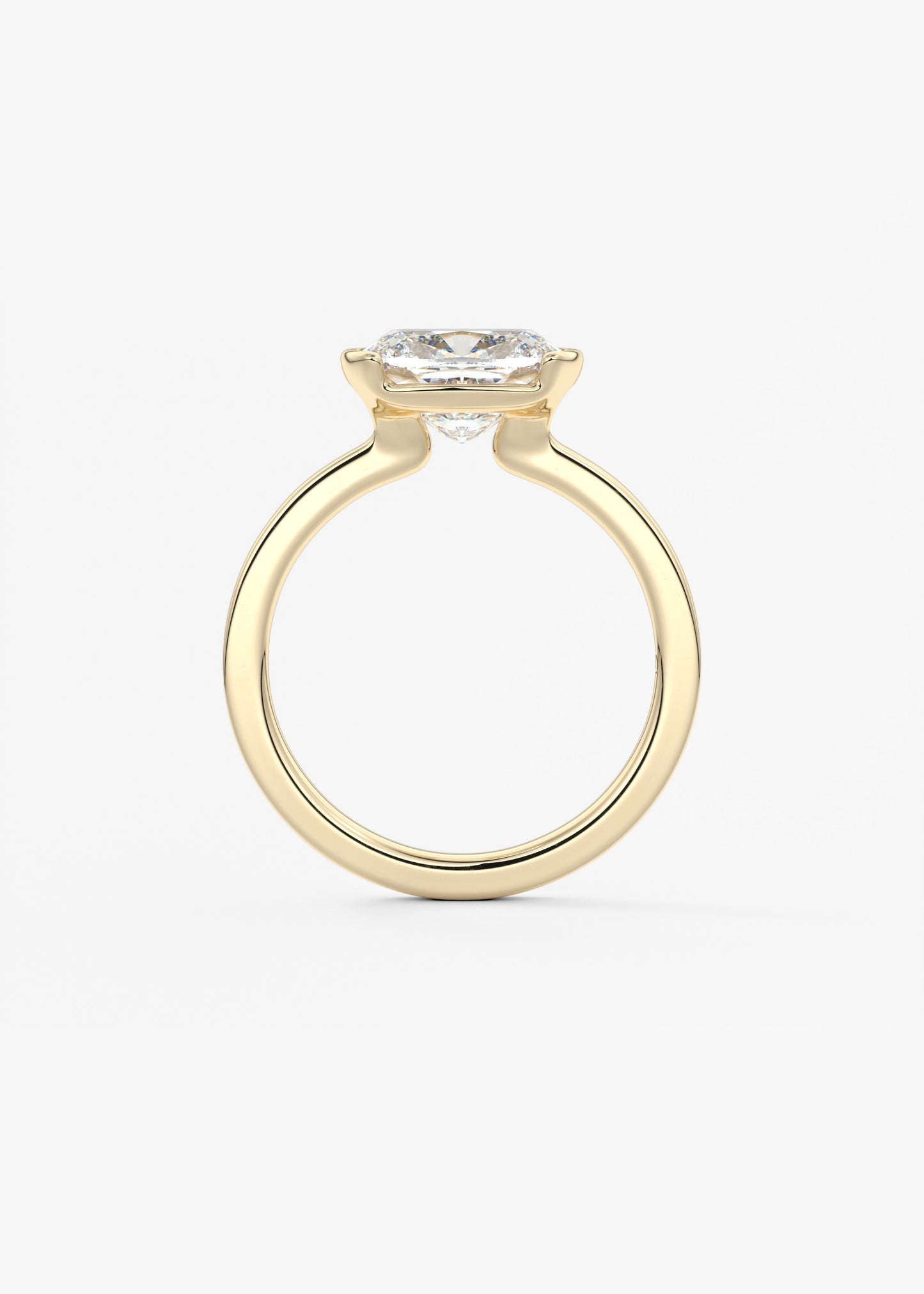 Oval Solitaire With Raised Basket Gallery Lab Grown Diamond Engagement Ring