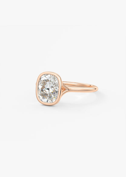 Oval Solitaire With Raised Basket Gallery Lab Grown Diamond Engagement Ring
