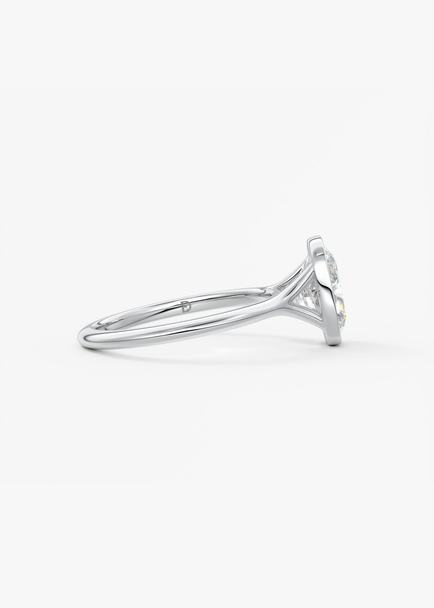Oval Solitaire With Raised Basket Gallery Lab Grown Diamond Engagement Ring