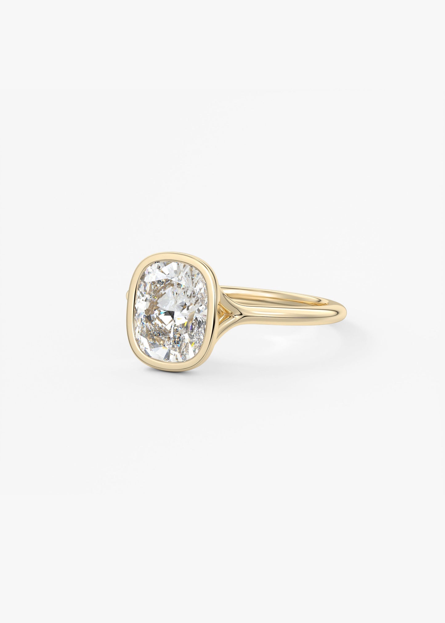 Oval Solitaire With Raised Basket Gallery Lab Grown Diamond Engagement Ring