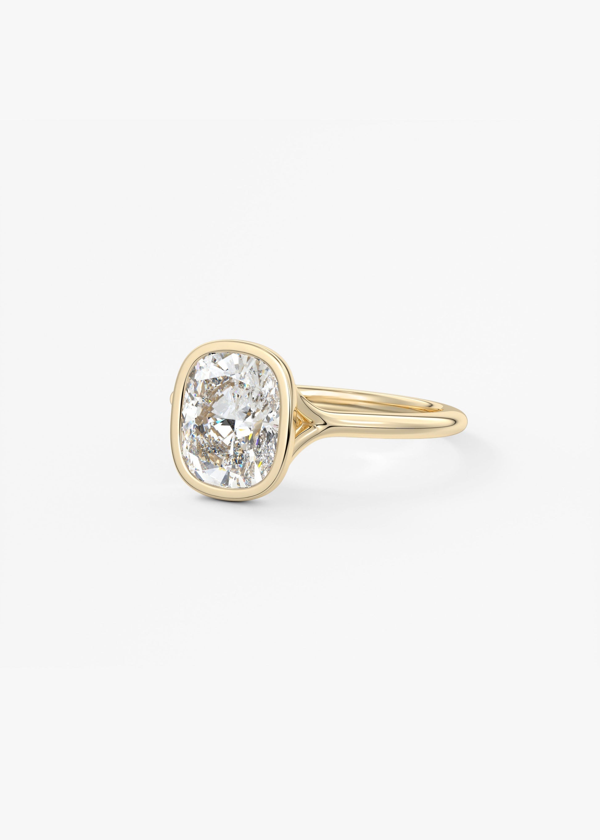 Oval Solitaire With Raised Basket Gallery Lab Grown Diamond Engagement Ring