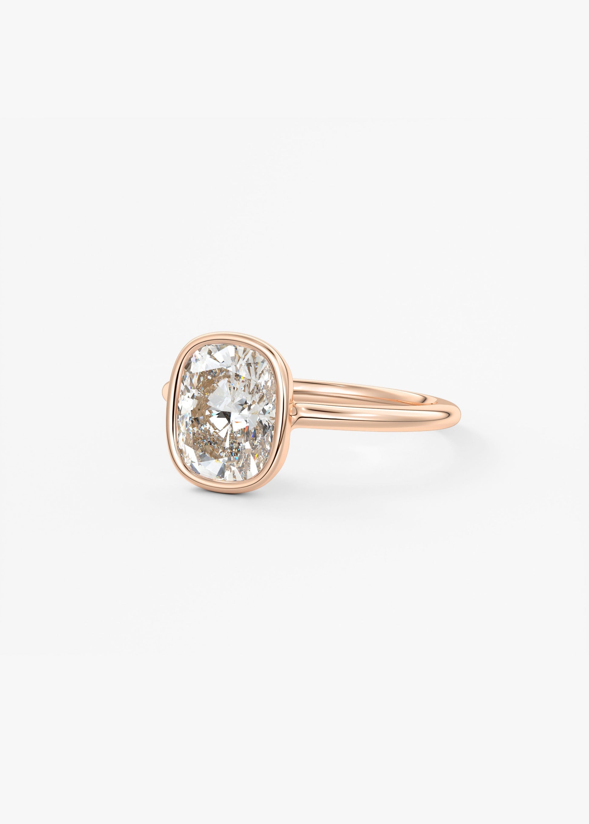 Oval Solitaire With Raised Basket Gallery Lab Grown Diamond Engagement Ring