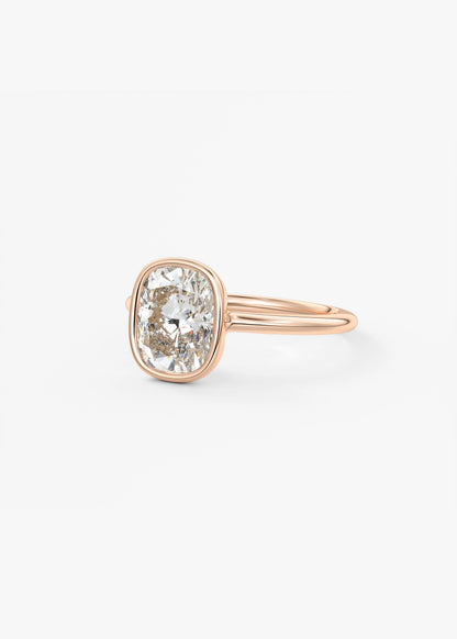 Oval Solitaire With Raised Basket Gallery Lab Grown Diamond Engagement Ring
