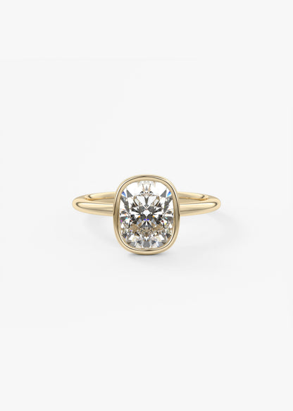Oval Solitaire With Raised Basket Gallery Lab Grown Diamond Engagement Ring